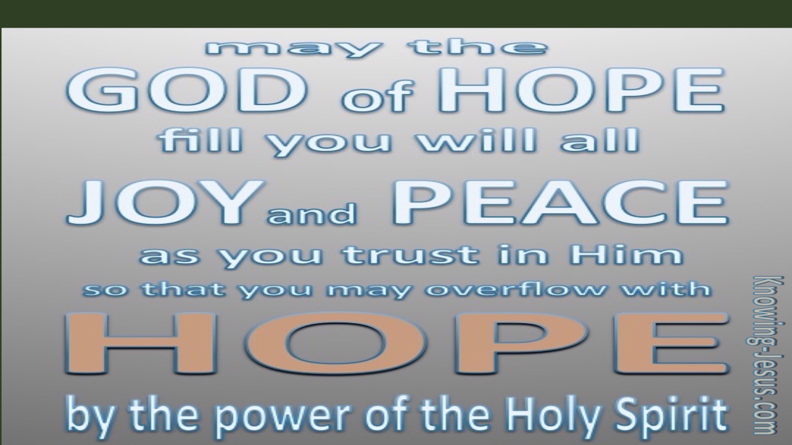 Romans 15:13 God Of Hope (white)